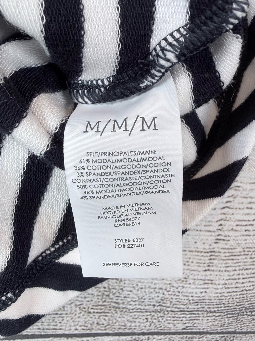 Striped Boatneck Tee - Navy & White Women’s Top - Picture 4 of 5